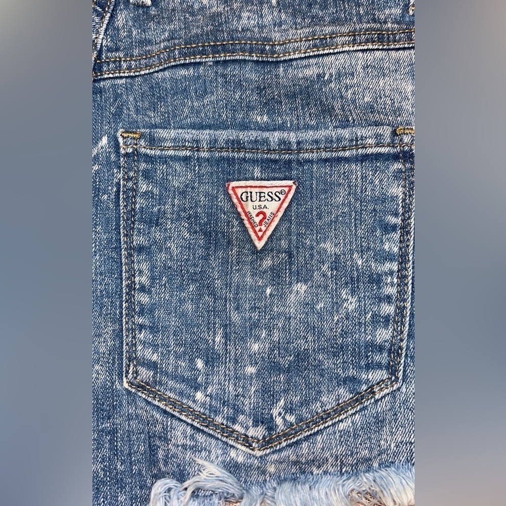 GUESS Ultra High Rise Denim Shorts - Picture 6 of 7